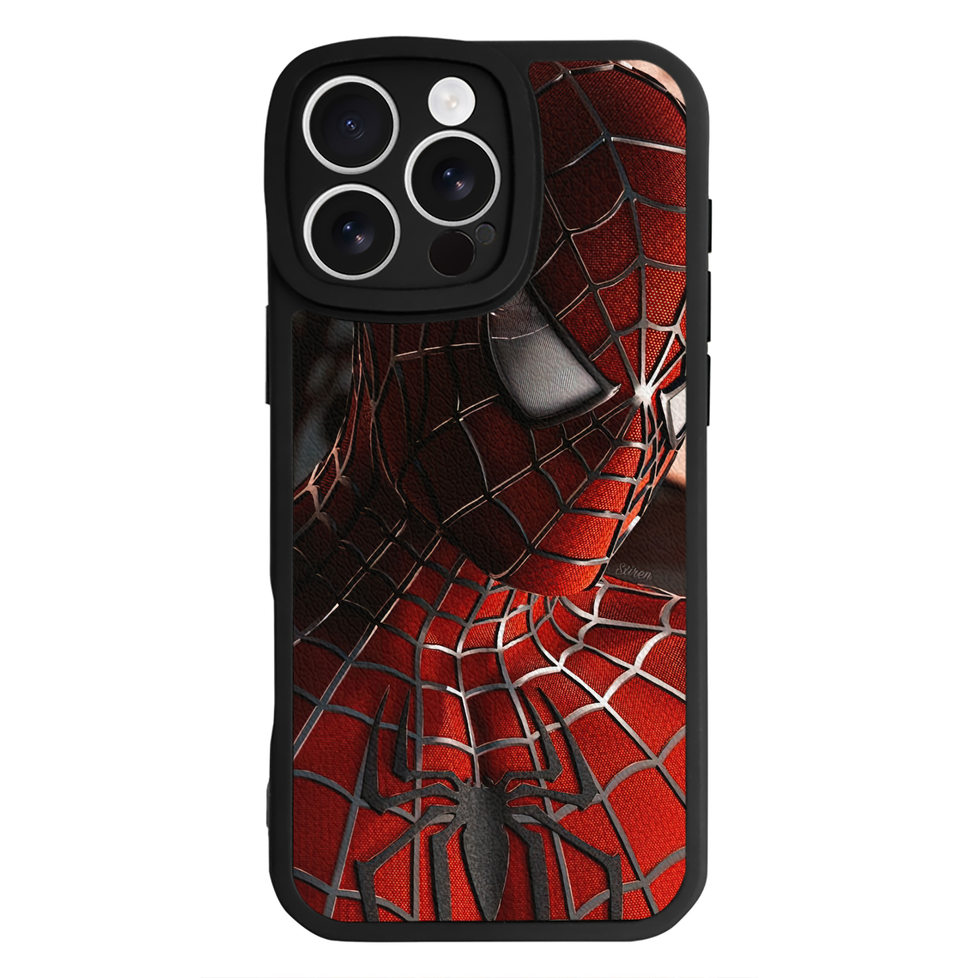 Spider Man スパイダーマン 【iPhone 16シリーズ対応】シリコンスマホケース（レザー調） 材質：シリコン
